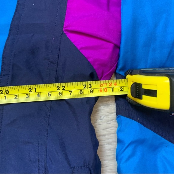 Spring Jacket Retro Blue Purple Windbreaker Zip Up Head Unisex - Picture 12 of 12